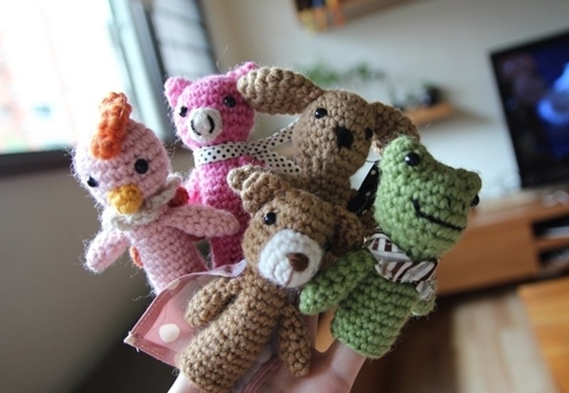 毛线手指娃娃 毛线动物 故事娃娃 - 玩具/玩偶 - 聚酯纤维 多色