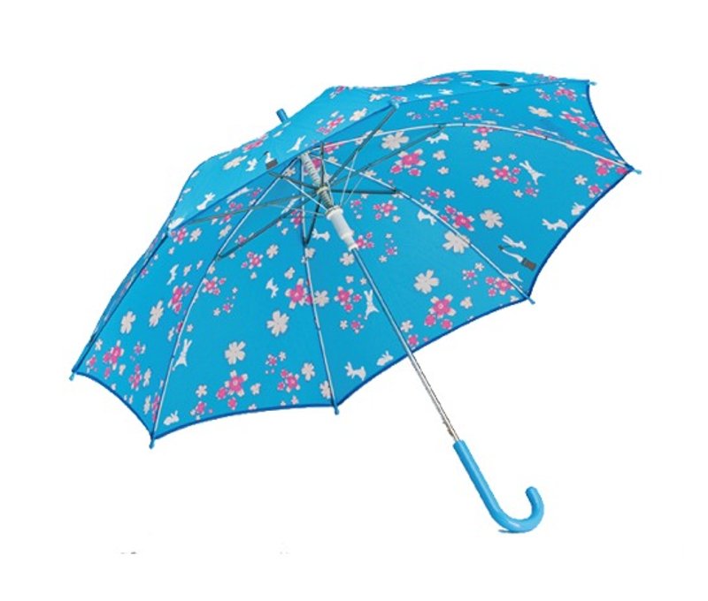 Puputraga's art 童趣插画儿童伞 樱花玉兔 / 抗uv - 雨伞/雨衣 - 纸 蓝色