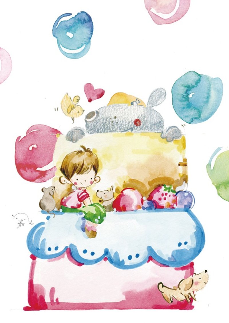 生日快乐明信片 - 卡片/明信片 - 纸 