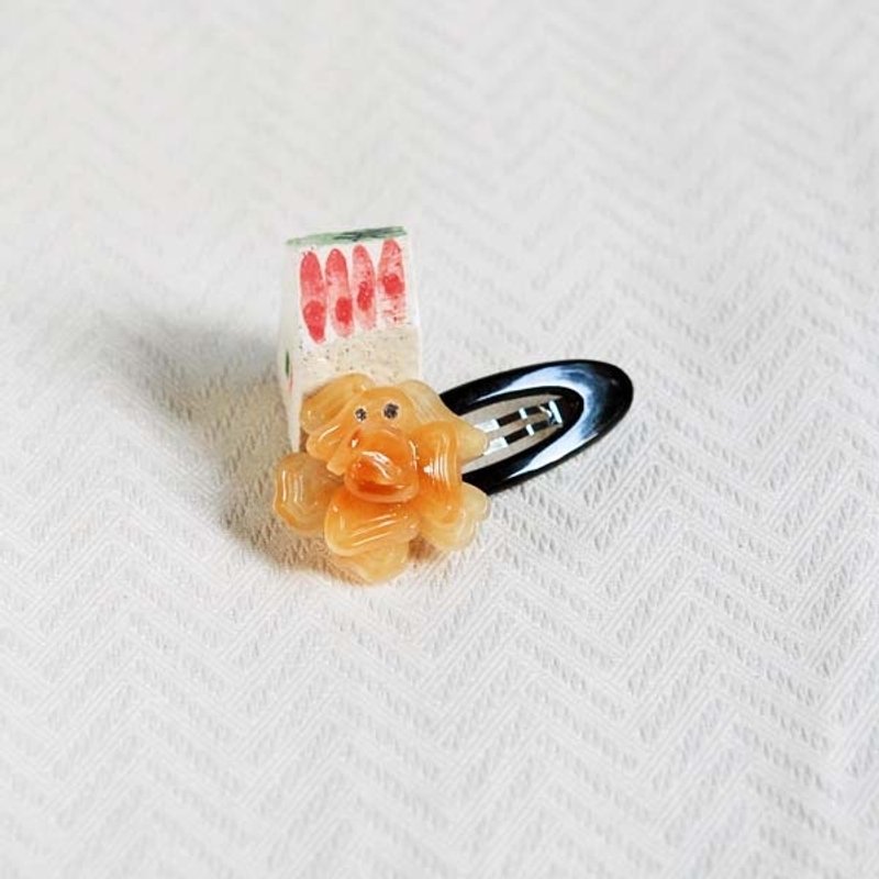 瑰丽舞,花滴答夹,小侧夹,浏海夹-可可 - 发饰 - 压克力 咖啡色