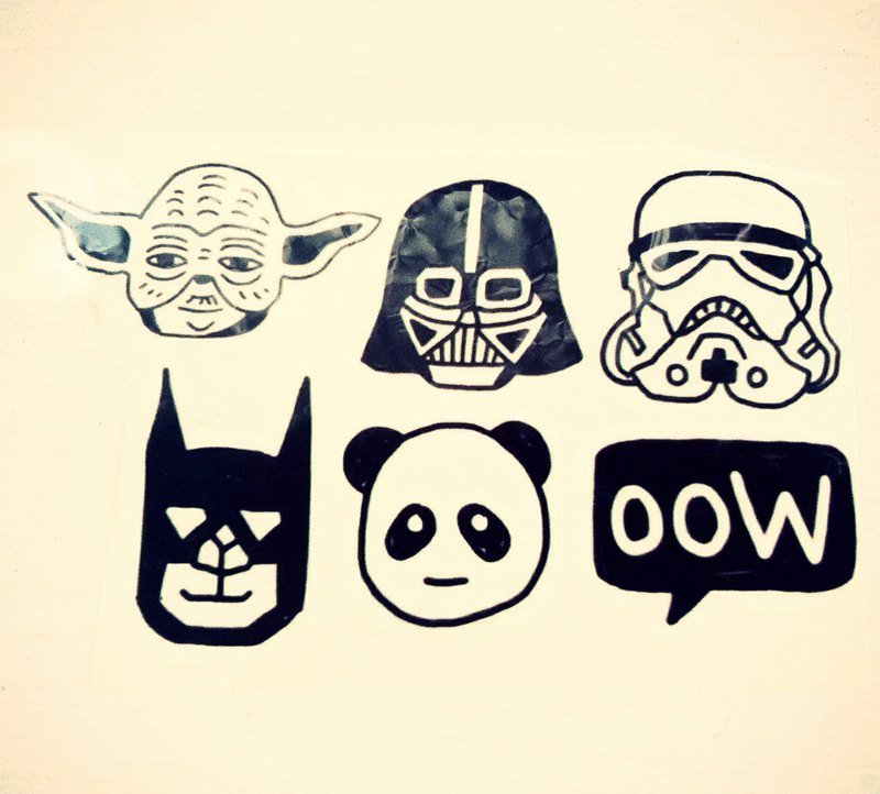 *tattoo*  星际大战刺青贴纸 组合 - 贴纸 - 纸 黑色