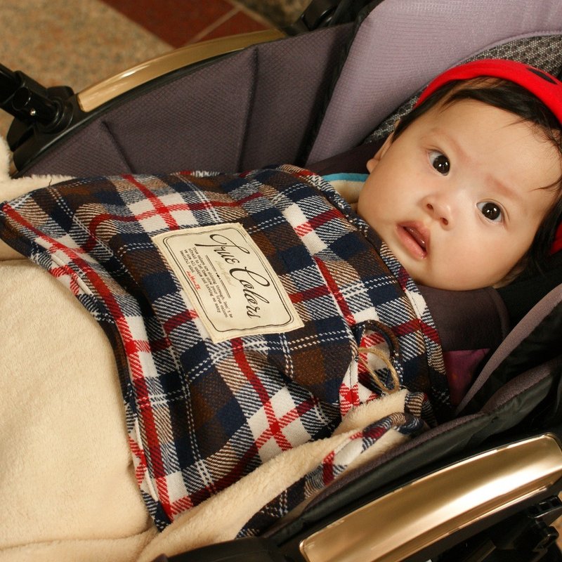 【DESTINO STYLE】日本格纹两用保暖毯 - 被子/毛毯 - 棉．麻 