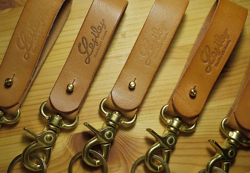 皮革钥匙圈 - 钥匙链/钥匙包 - 真皮 咖啡色