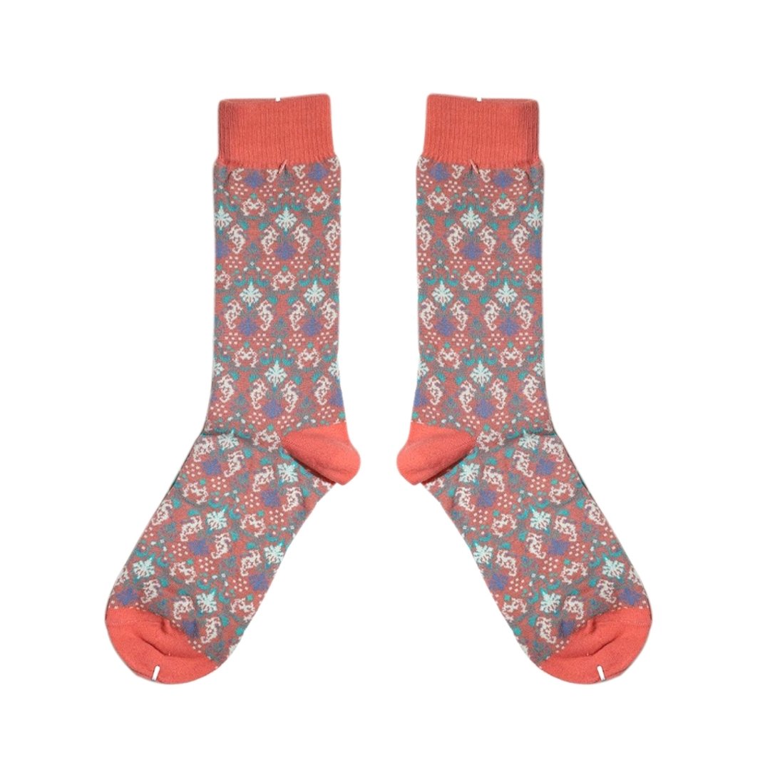 【4色】潜入海底世界！ // 珊瑚环礁小海马棉袜子 :::DAWN' make up your feet ::: - 袜子 - 棉 多色
