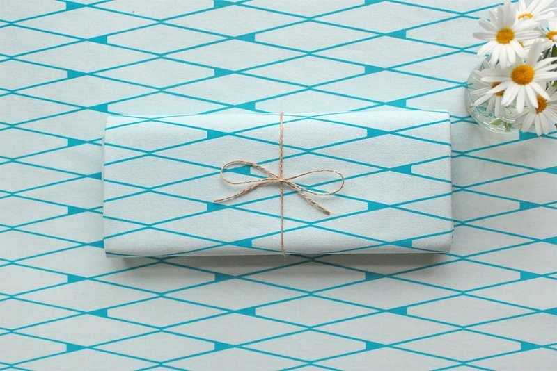 布匹-铁花窗1号/灰蓝底青鸟蓝(250g) - 其他 - 其他材质 蓝色