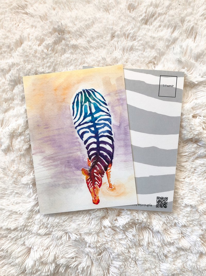 明信片 彩色 斑马 - 卡片/明信片 - 纸 