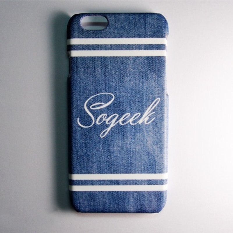 SO GEEK 手机壳设计品牌 THE DENIM GEEK 潮流丹宁款 - 手机壳/手机套 - 塑料 蓝色