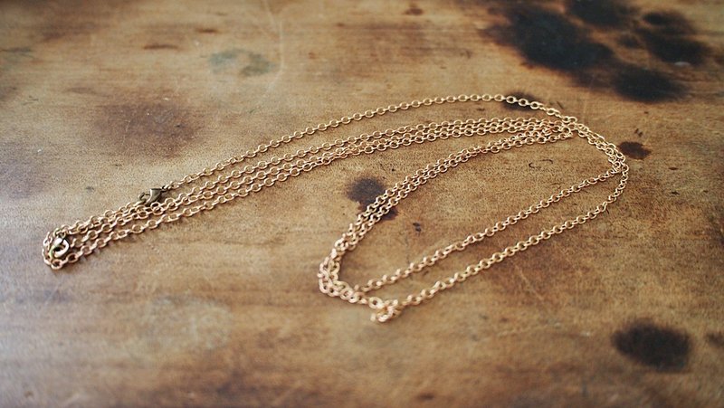 搭配用基本款。圆圈。纯铜24寸长链 - 长链 - 其他金属 金色