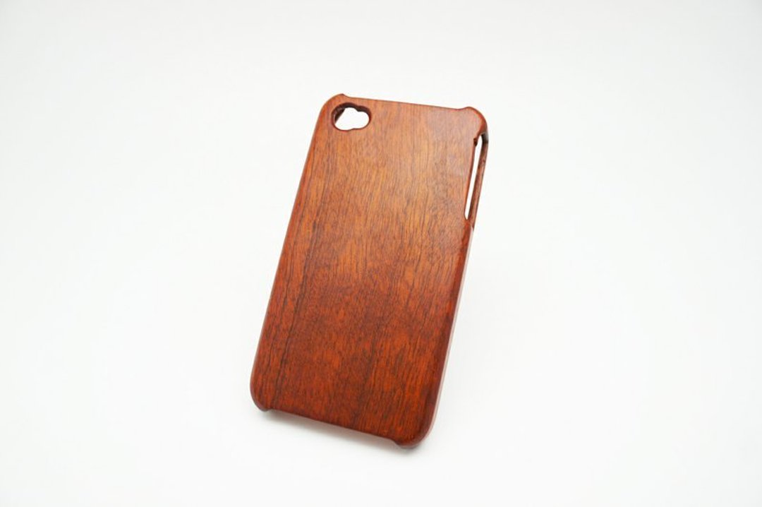 BLR 手工制作 iPhone4/4s 原木保护壳 沙比利木 - 其他 - 其他材质 咖啡色