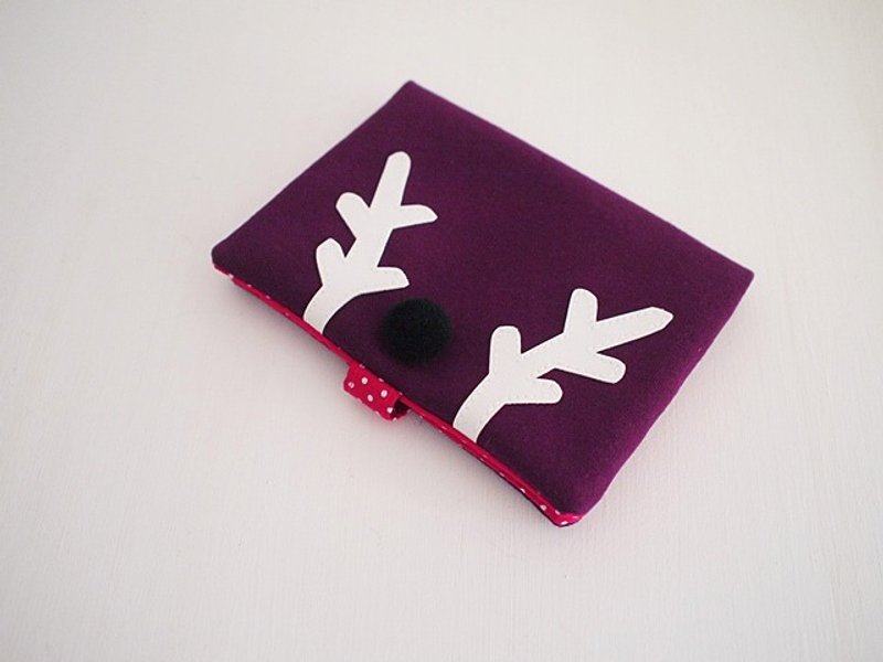 w790813订制。大鼻麋鹿护照套-紫/橘红 - 护照夹/护照套 - 其他材质 紫色