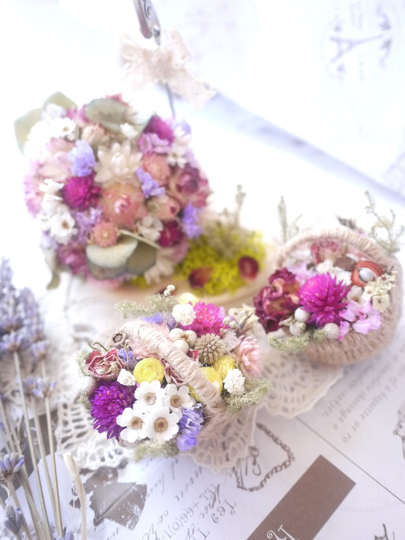 未完待续 | 干燥花 手工小花篮 婚礼小物 礼物 送礼 婚礼布置 伴娘礼 居家摆设 摄影 道具 - 植栽/盆栽 - 植物．花 
