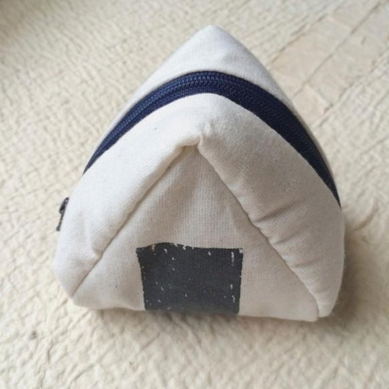 Rice ball pouch (nori: Blue / Liberty) - 证件套/卡套 - 真皮 