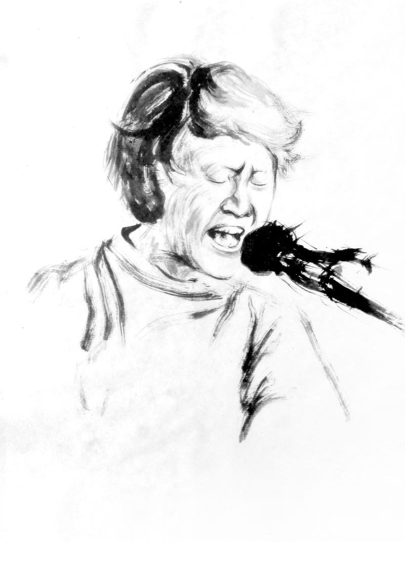 订製手绘水墨画像-做自己之i don't care what they think-53x76cm画心 - 订制画像 - 纸 白色