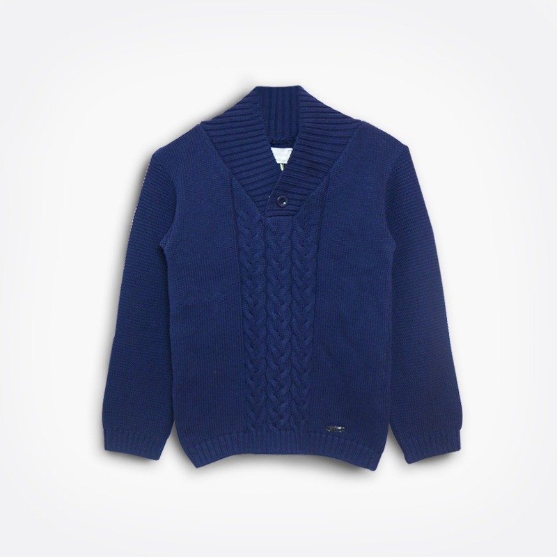 深蓝色麻花针织毛衣 - 其他 - 其他材质 