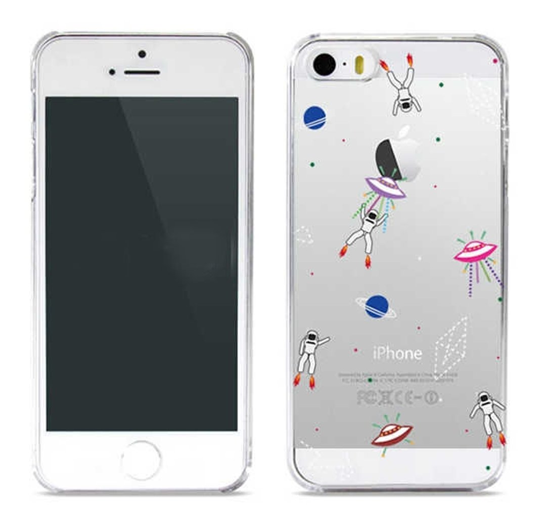 女孩寓所 :: wiggle wiggle  x iphone 5/5s 透明手机壳-太空人 - 手机壳/手机套 - 塑料 多色