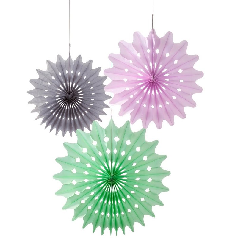 《缤纷吊饰 § 马卡龙风扇》英国Talking Tables派对用品 - 摆饰 - 纸 多色