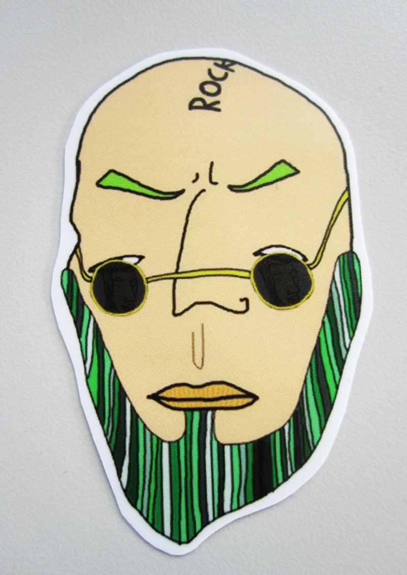 摇滚老伯贴纸 / 大头 - 贴纸 - 防水材质 多色