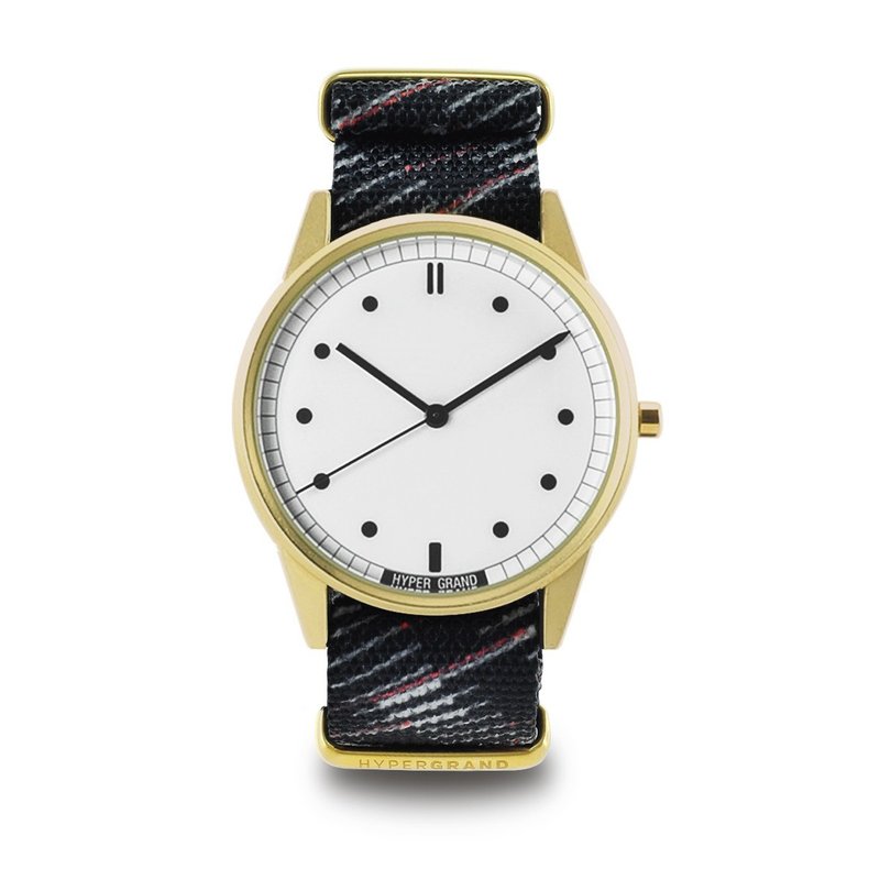 HYPERGRAND - 01基本款系列 - RAPIDE 灰白光束手表 (金) - 女表 - 其他材质 黑色