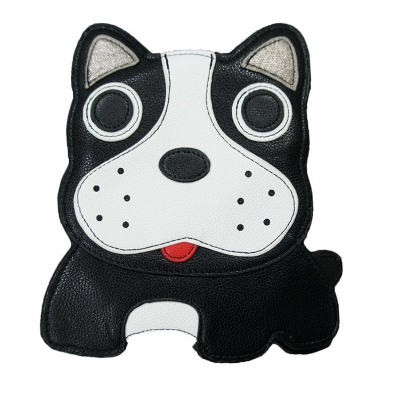 Sleepyville Critters酷乐村 美国设计-惊讶的斗牛犬小狗斜背动物包 84966LE - 侧背包/斜挎包 - 真皮 黑色