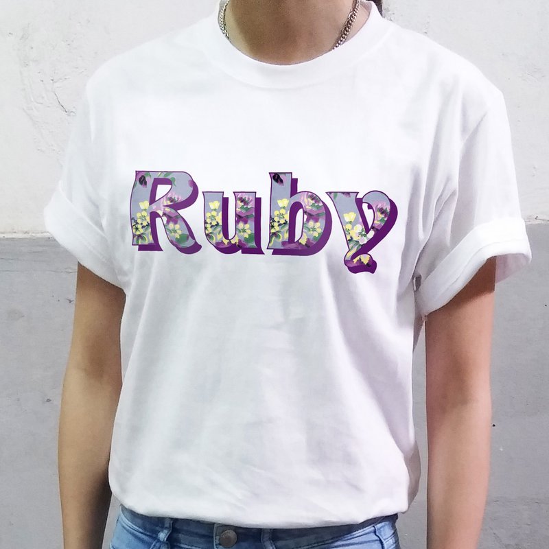 定制化 - 图案文字棉TEE - 女装 T 恤 - 其他材质 