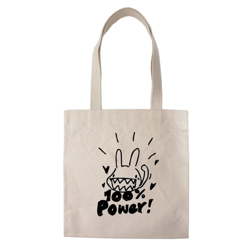 《Foufou》- 胚布肩背袋 - Power - 手提包/手提袋 - 其他材质 白色