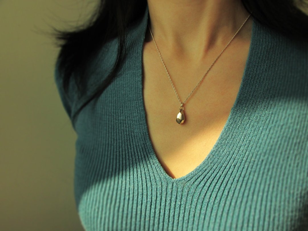 chasing ice necklace_逐冰项链 | 气候 暖化 冰块 对链 热卖品 - 项链 - 银 银色