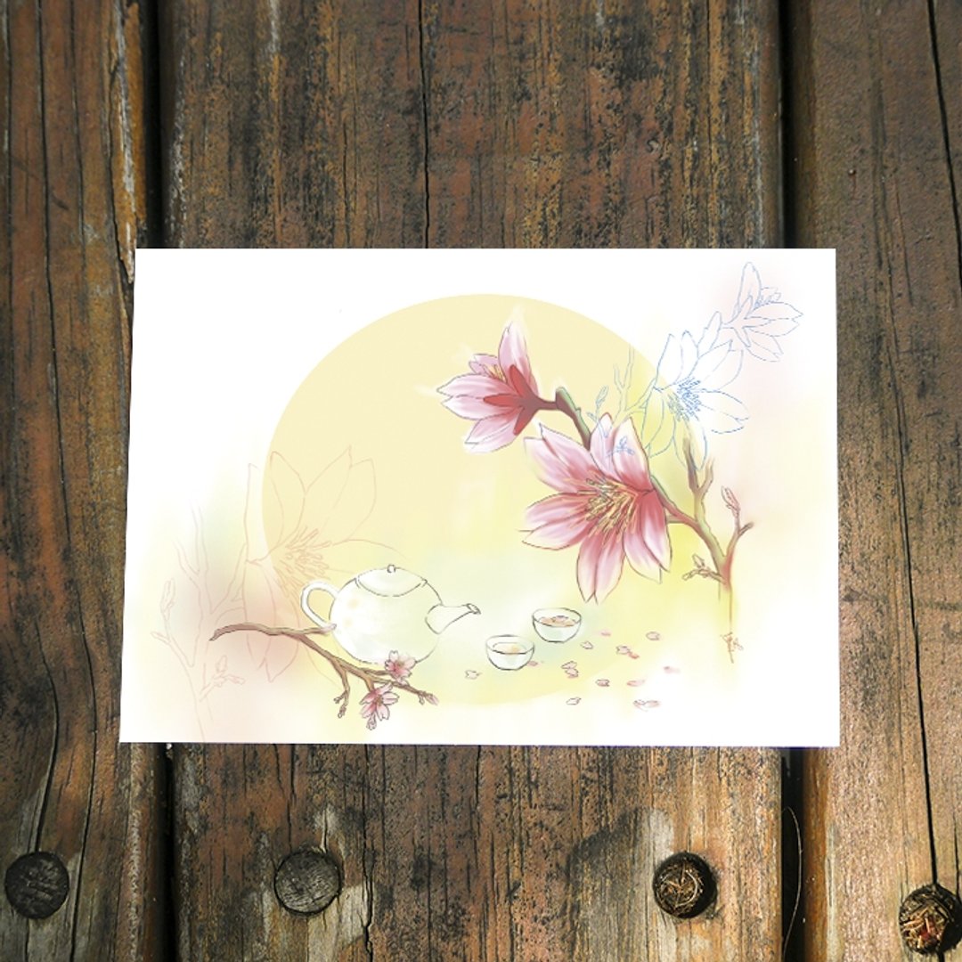 【明信片】花开  *樱花-想念的滋味 - 卡片/明信片 - 纸 粉红色