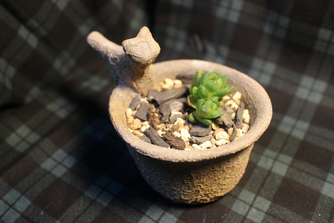 猫猫柴烧杯 - 花瓶/陶器 - 其他材质 咖啡色
