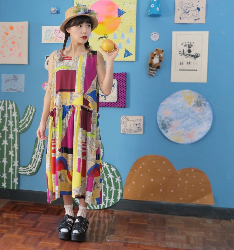 科学几何经典背心洋装 - 洋装/连衣裙 - 其他材质 多色