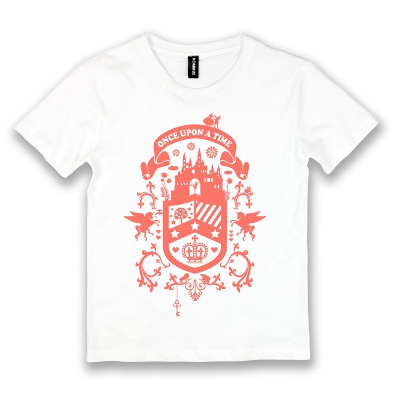 情人节快乐-童话图案印花TEE-白 - 女装 T 恤 - 其他材质 白色