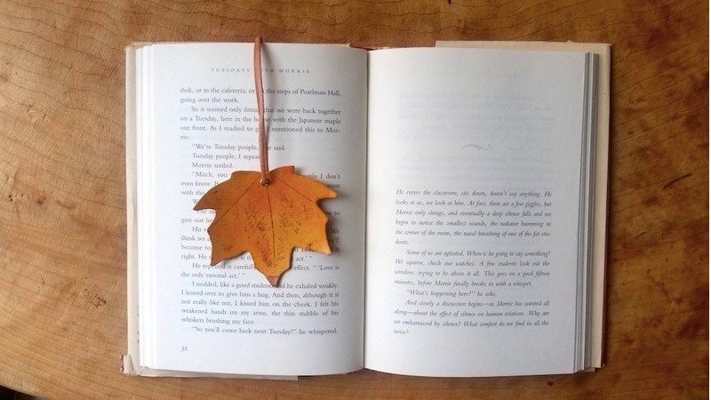 真皮皮革-旅人枫叶书签-牛皮枫叶橘了-免费定制专属英文名字打字 - 卡片/明信片 - 真皮 橘色