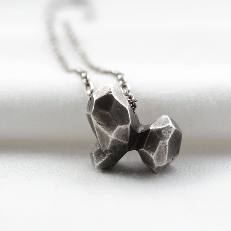 豆芽 项链 纯银 - 项链 - 其他金属 银色