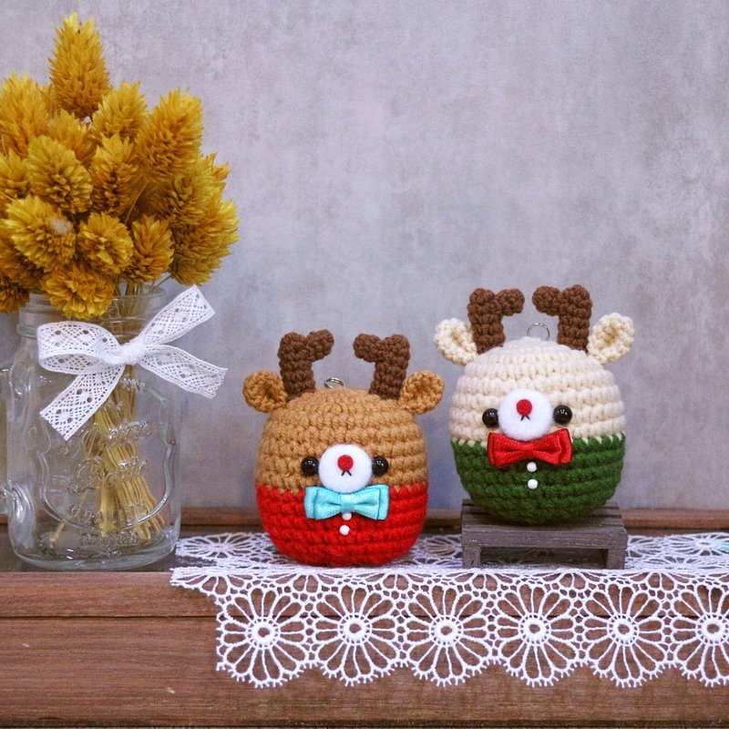 麋鹿－钥匙圈。交换礼物。圣诞节 - 钥匙链/钥匙包 - 其他人造纤维 