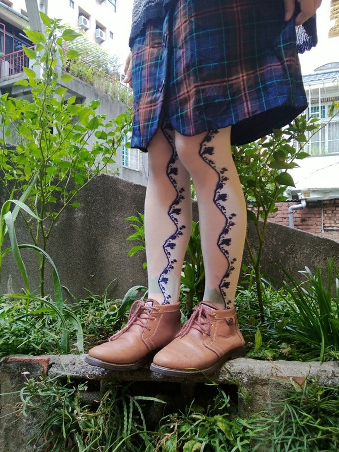白色1/2半透肤裤袜!!夏漪眺=knock your socks off !! - 袜子 - 其他材质 白色