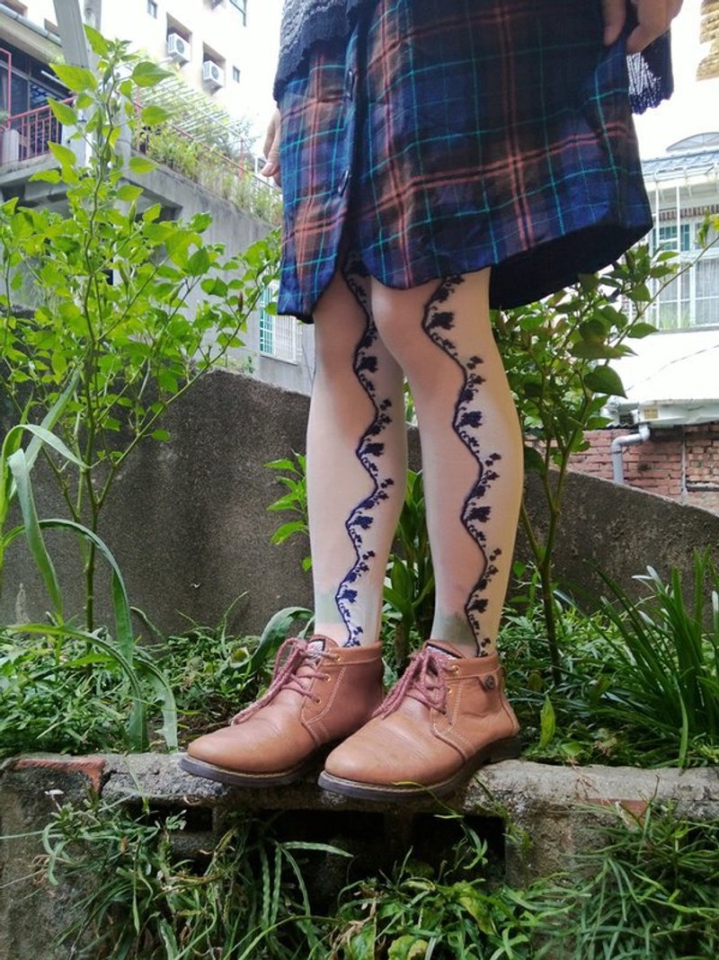 白色1/2半透肤裤袜!!夏漪眺=knock your socks off !! - 袜子 - 其他材质 白色