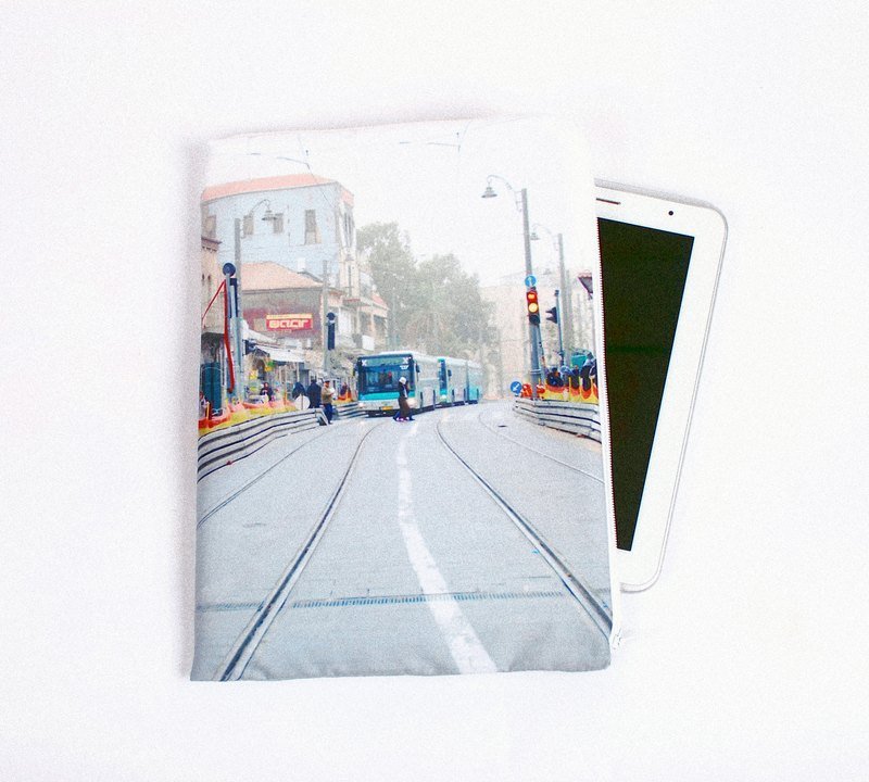 Jerusalem street耶路萨冷街道-平板电脑保护套 - 电脑包 - 其他材质 白色