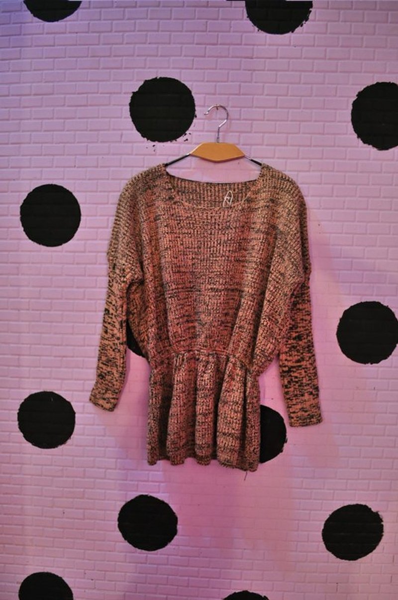 我是女生．花束毛衣 - 女装针织衫/毛衣 - 其他材质 咖啡色