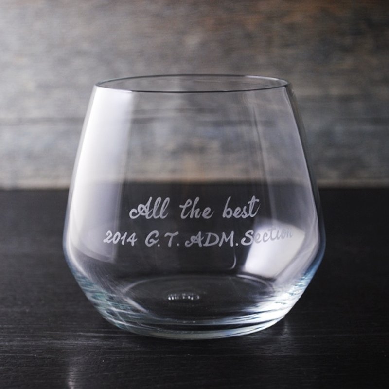 345cc【入门款】(薄身)订做威士忌杯 品酒大会酒杯刻字 定制化 - 酒杯/酒器 - 玻璃 黑色