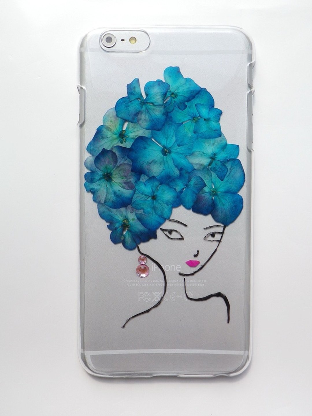 Anny's workshop手作押花手机保护壳，适用于Apple iphone 绣球花系列 (自恋) - 手机壳/手机套 - 塑料 