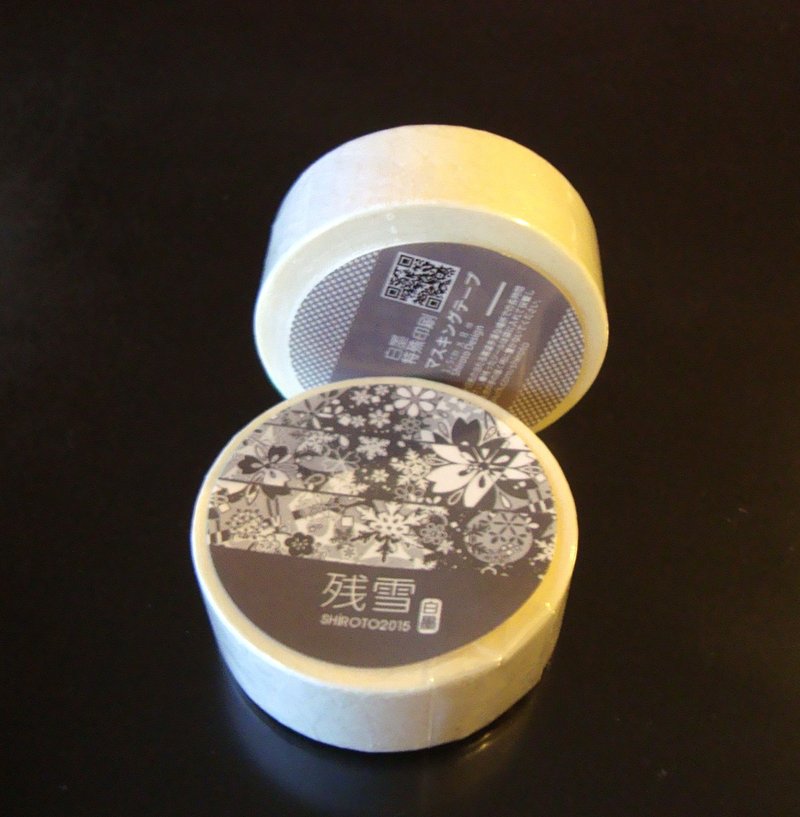 残雪-半透明白墨纸胶带 - 纸胶带 - 纸 白色