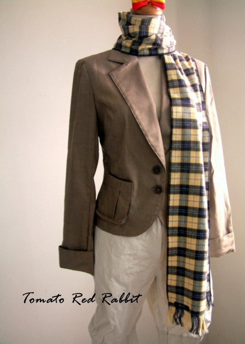 格纹围巾 - 丝巾 - 棉．麻 多色