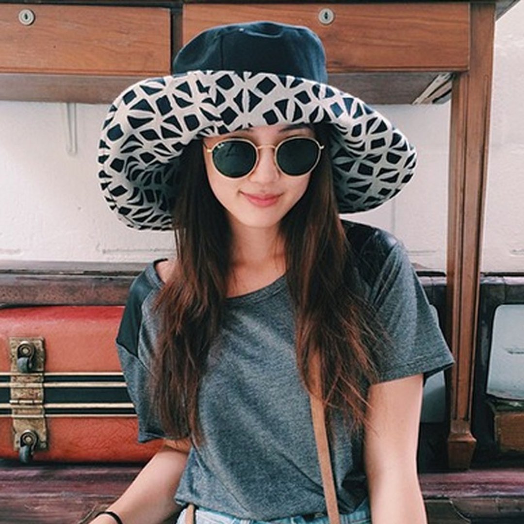 Boho Chic Style 淑女帽-白色钻石切割 - 帽子 - 棉 粉红色