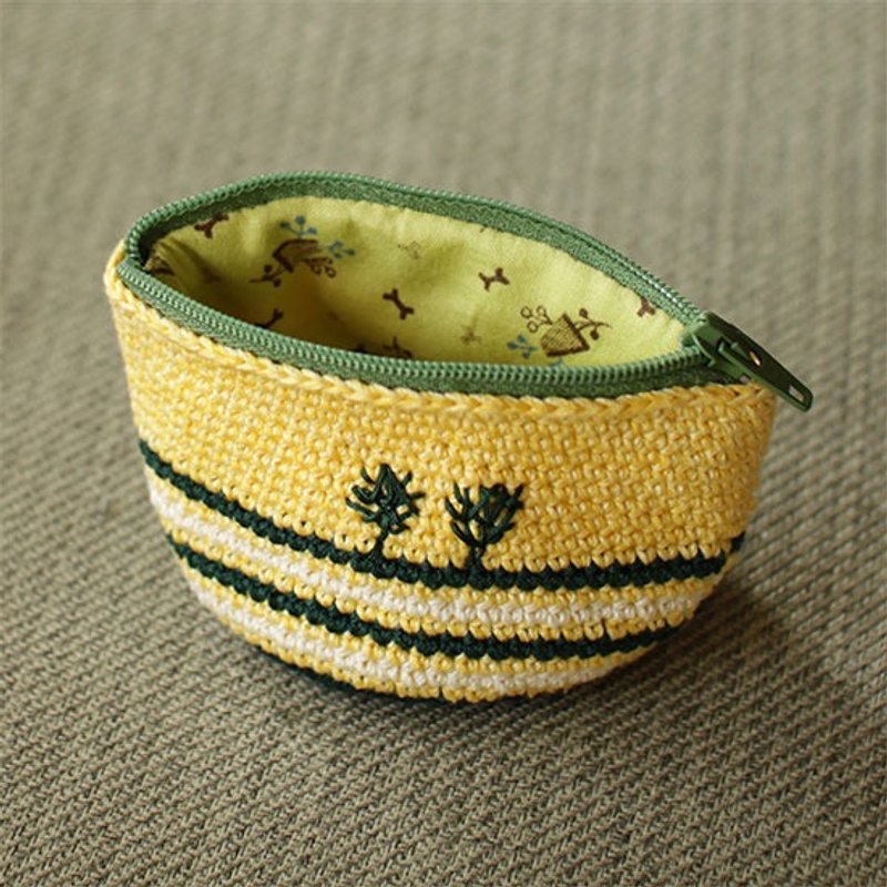 手工编织立体零钱包--旷野.小树 - 零钱包 - 棉．麻 多色