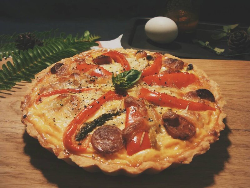 培根功封蕃茄野菇咸派 Bacon Tomato Confit and Mushroom Quiche - 其他 - 新鲜食材 橘色