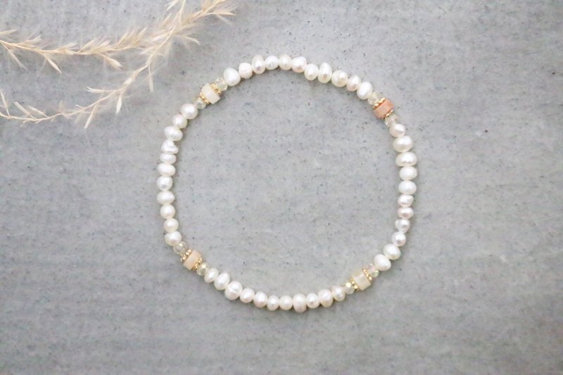 <☞ HAND IN HAND ☜> 天河石-妳好美 手环 (0640) - 手链/手环 - 宝石 白色