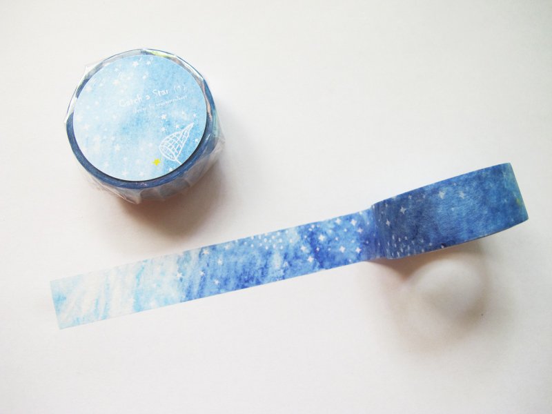 －Catch a Star (1) － 和纸胶带 - 纸胶带 - 纸 蓝色