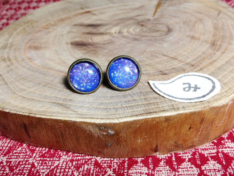 【 耳环 】荻野小姐的秘密*可改夹式 - 耳环/耳夹 - 其他金属 紫色