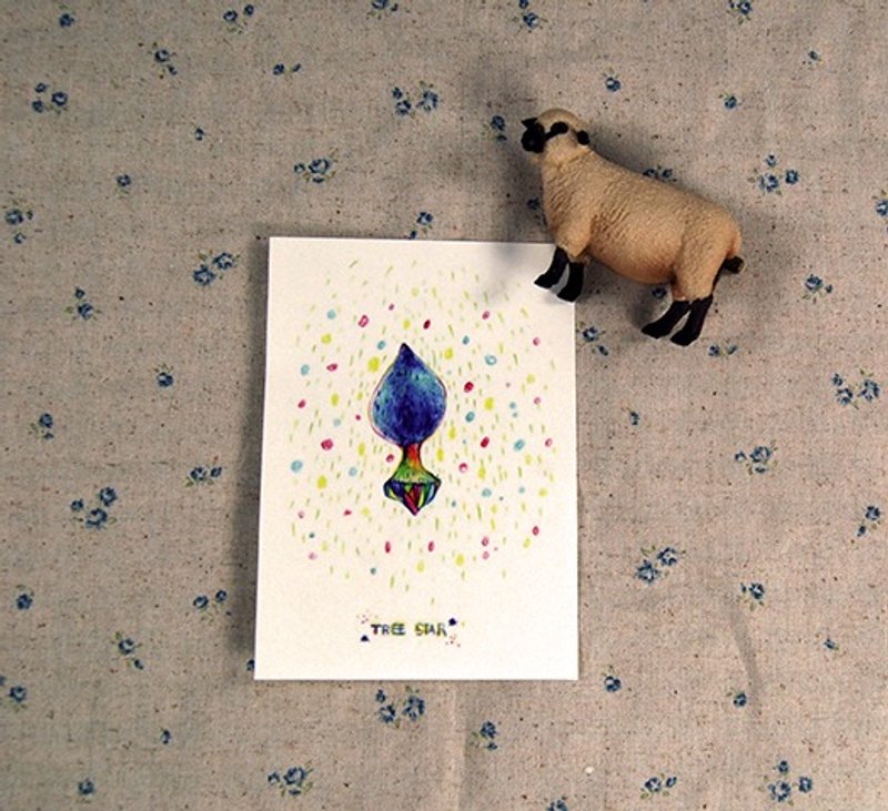 小树星球Tree star明信片 - 卡片/明信片 - 纸 蓝色