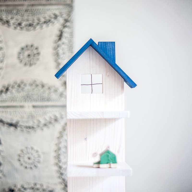 一日小木作／蓝色屋顶 - 摆饰 - 木头 蓝色
