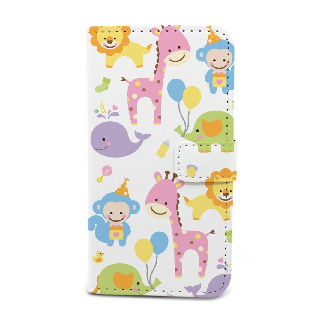 得意动物派对款多功能手机皮套(A56) - iPhone 4, iPhone 5, iPhone 6, iPhone 6, Samsung Note 4, LG G3, Moto X2 - 其他 - 真皮 